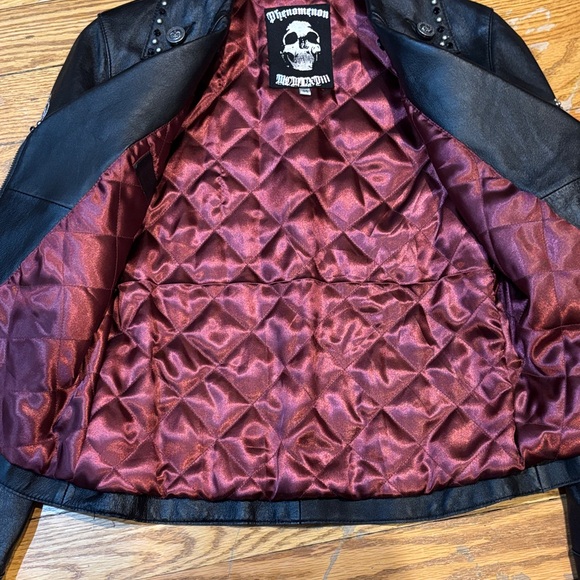 American Vintage Black Studded Leather Jacket - Picture 2 of 5